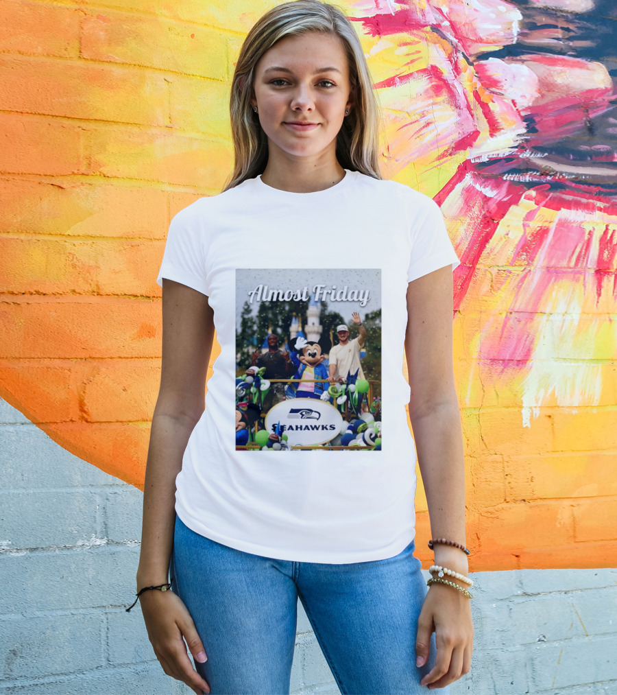 Almost Friday Seahawks Mickey Mouse Parade Magic Kingdom Celebration T-Shirt
