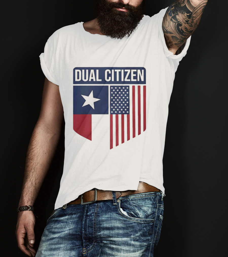 Texas Dual Citizen State Flag Star And Stripes T-Shirt