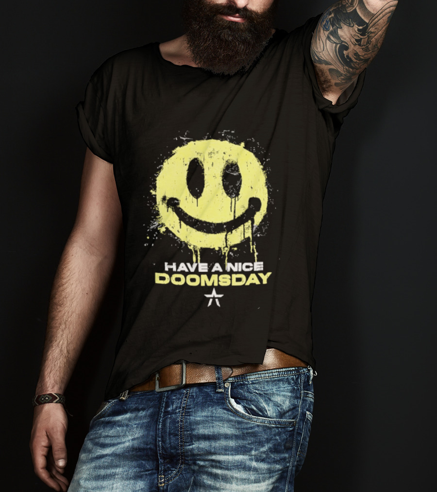 Starset Have A Nice Doomsday Smiley Face Distressed Splatter T-Shirt