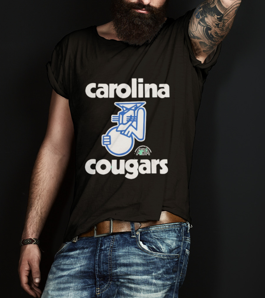 Carolina Cougars ABA Retro Basketball Team T-Shirt