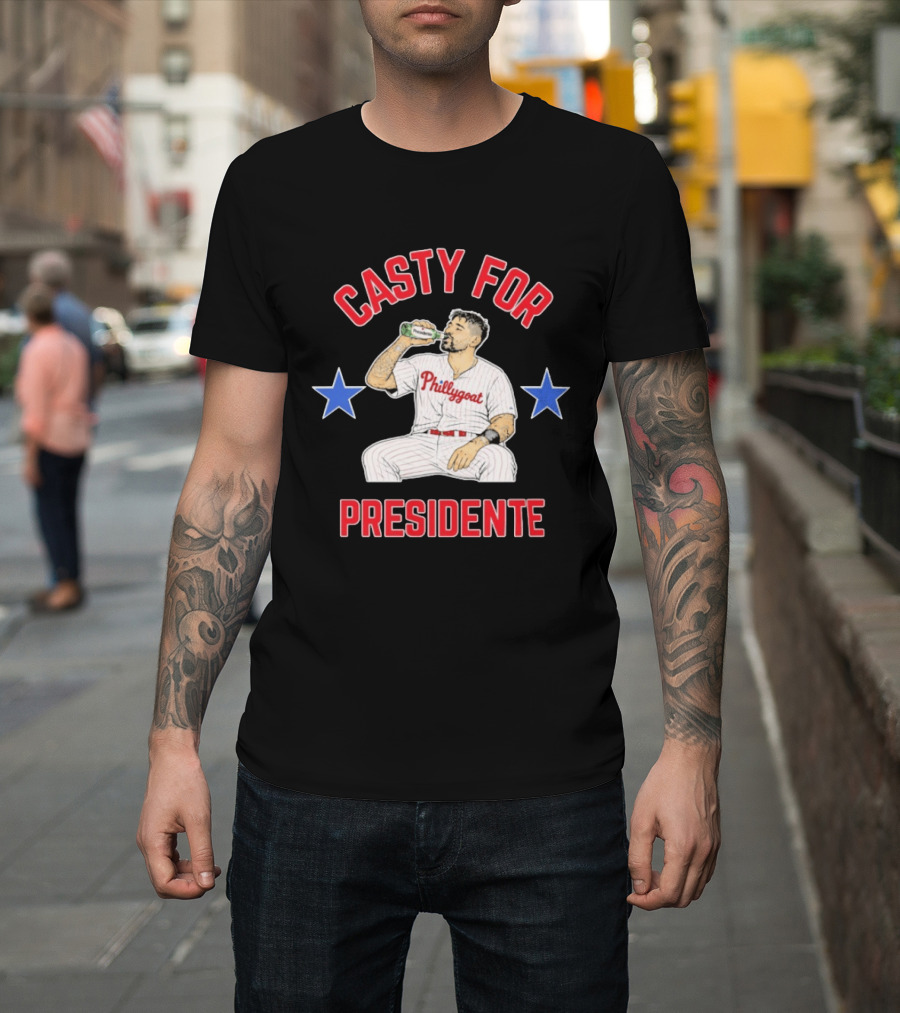 Nick Castellanos Phillygoat Casty For Presidente Philadelphia Phillies Fans T-Shirt