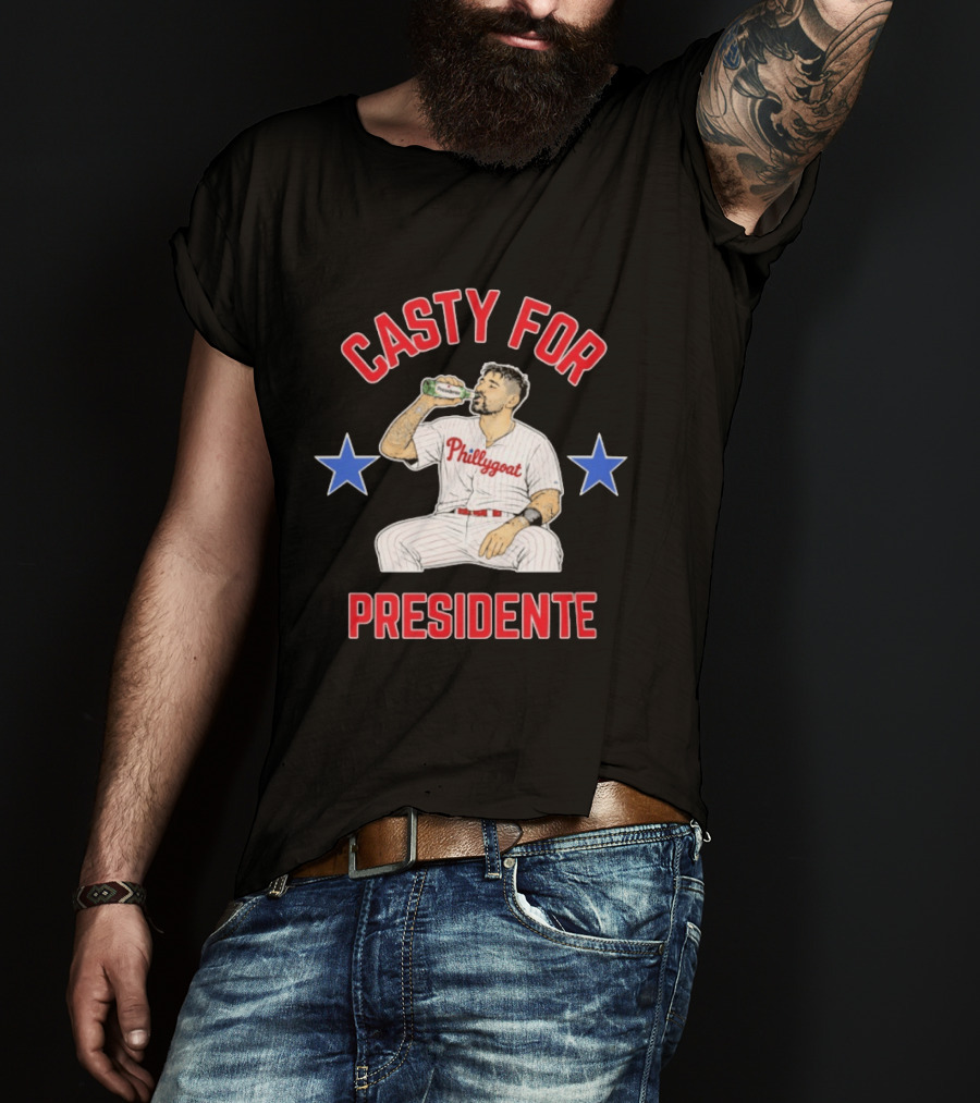 Nick Castellanos Phillygoat Casty For Presidente Philadelphia Phillies Fans T-Shirt
