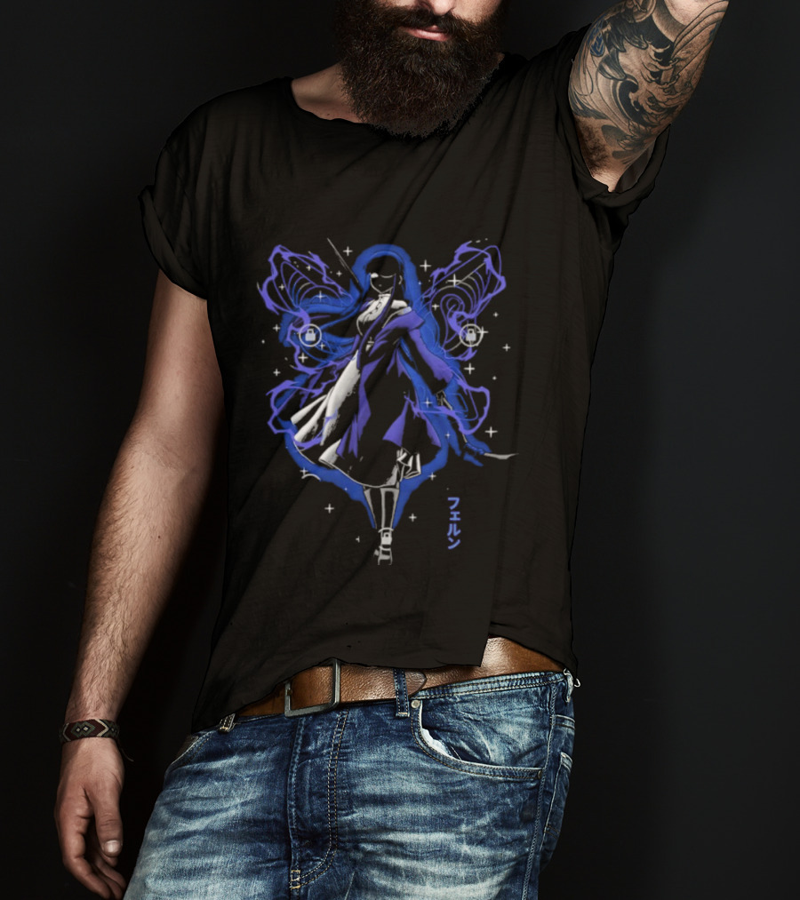 Frieren Beyond Journey's End Ethereal Blue Aura T-Shirt