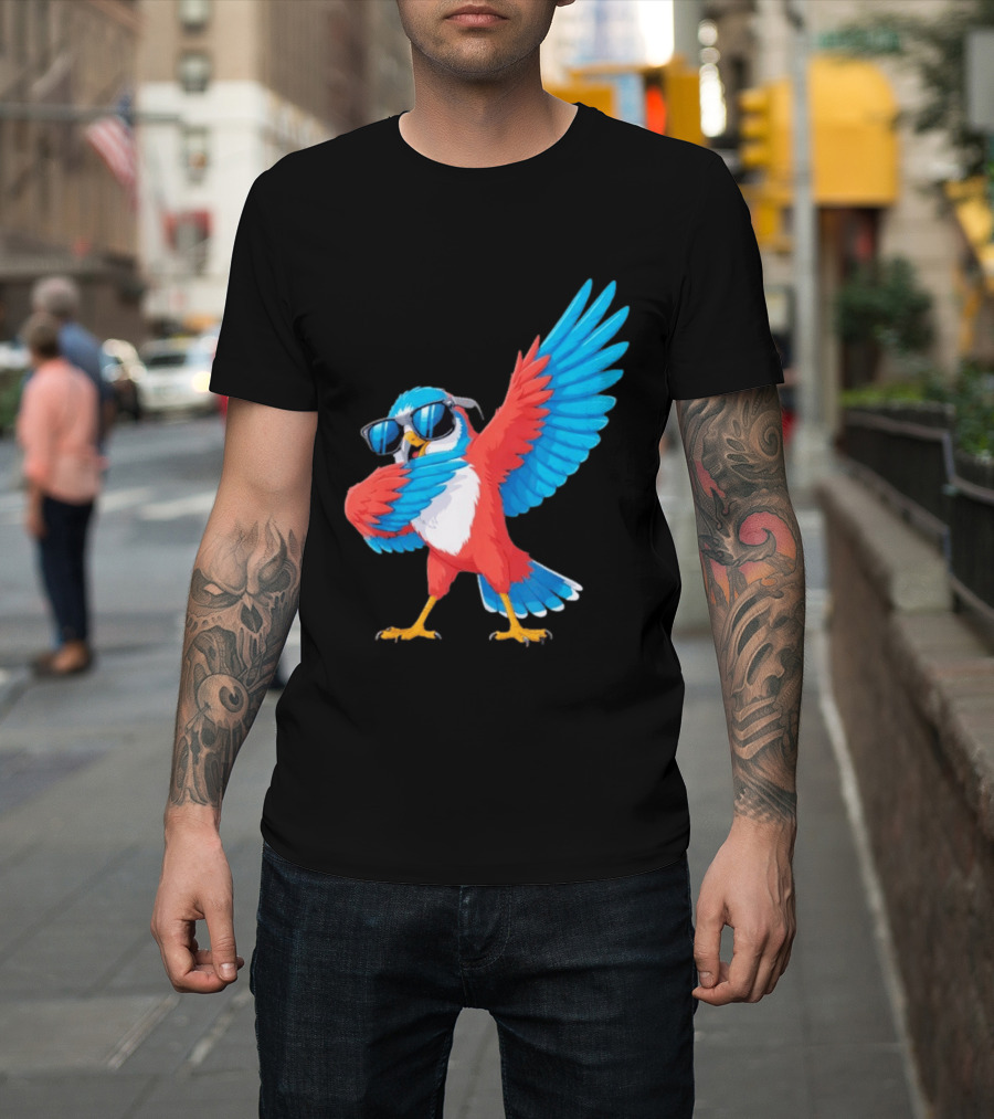 Sea Hawk Bird Dabbing With Sunglasses T-Shirt