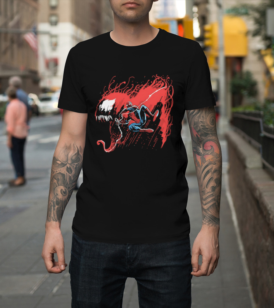 Spider Man Carnage Symbiote Dynamic Battle T-Shirt