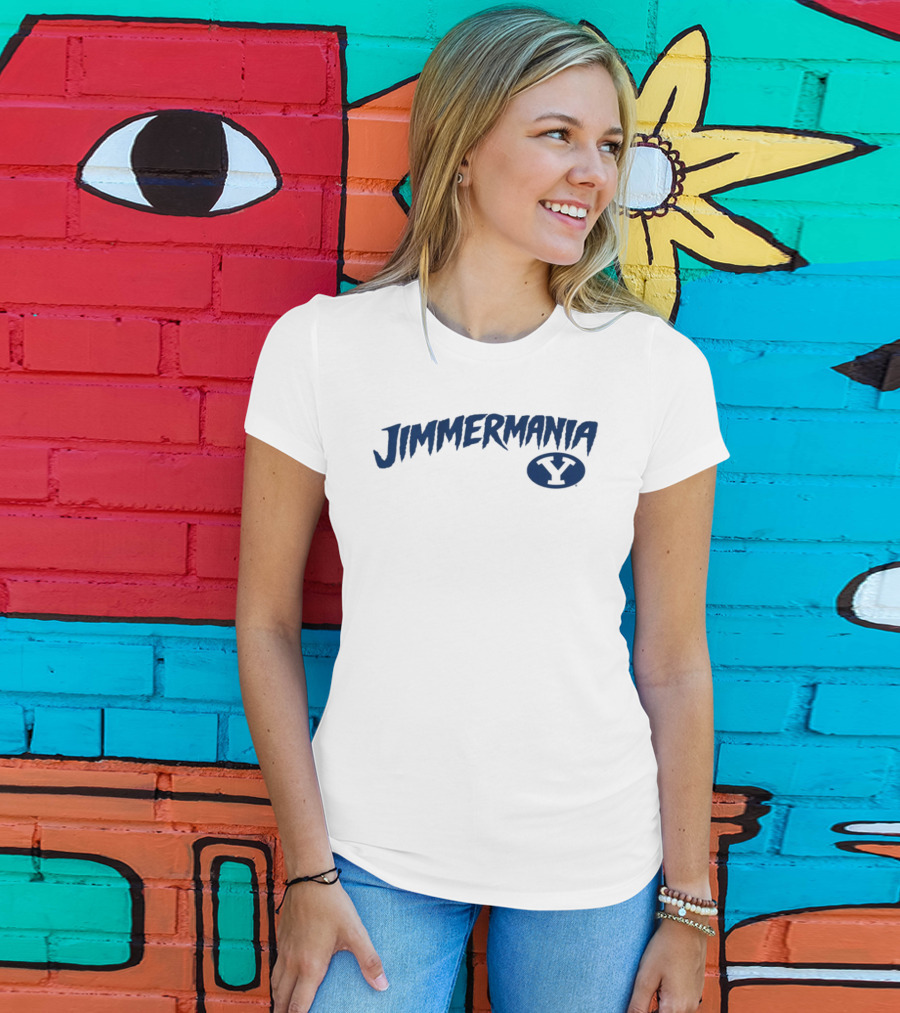 BYU Basketball Jimmermania 32 Jimmer Fredette Y T-Shirt