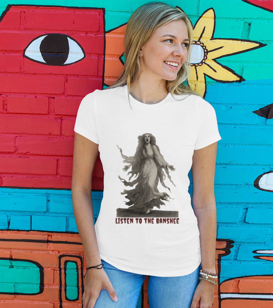 Ghost Girl Listen To The Banshee Eerie Spectral T-Shirt