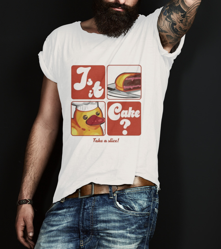 Is It Cake Rubber Ducky Chef Puzzle Blocks T-Shirt