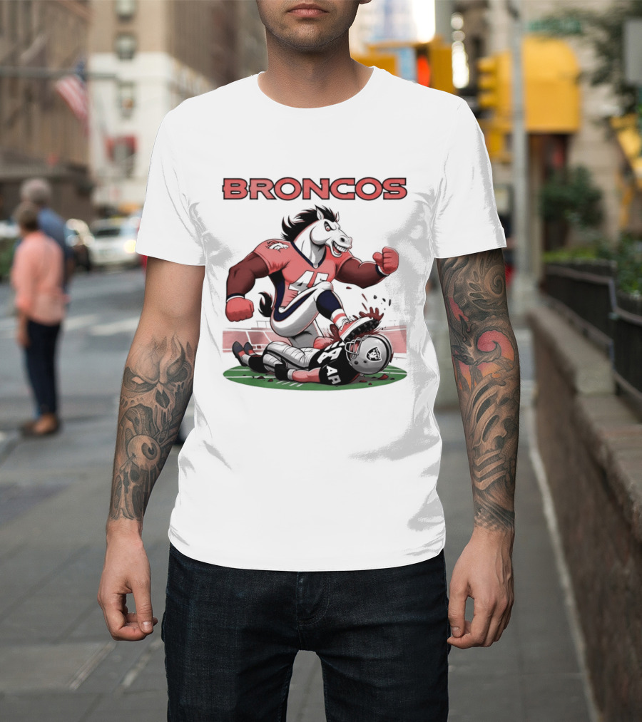 Denver Broncos Vs Raiders Beat Rivals Football Showdown T-Shirt