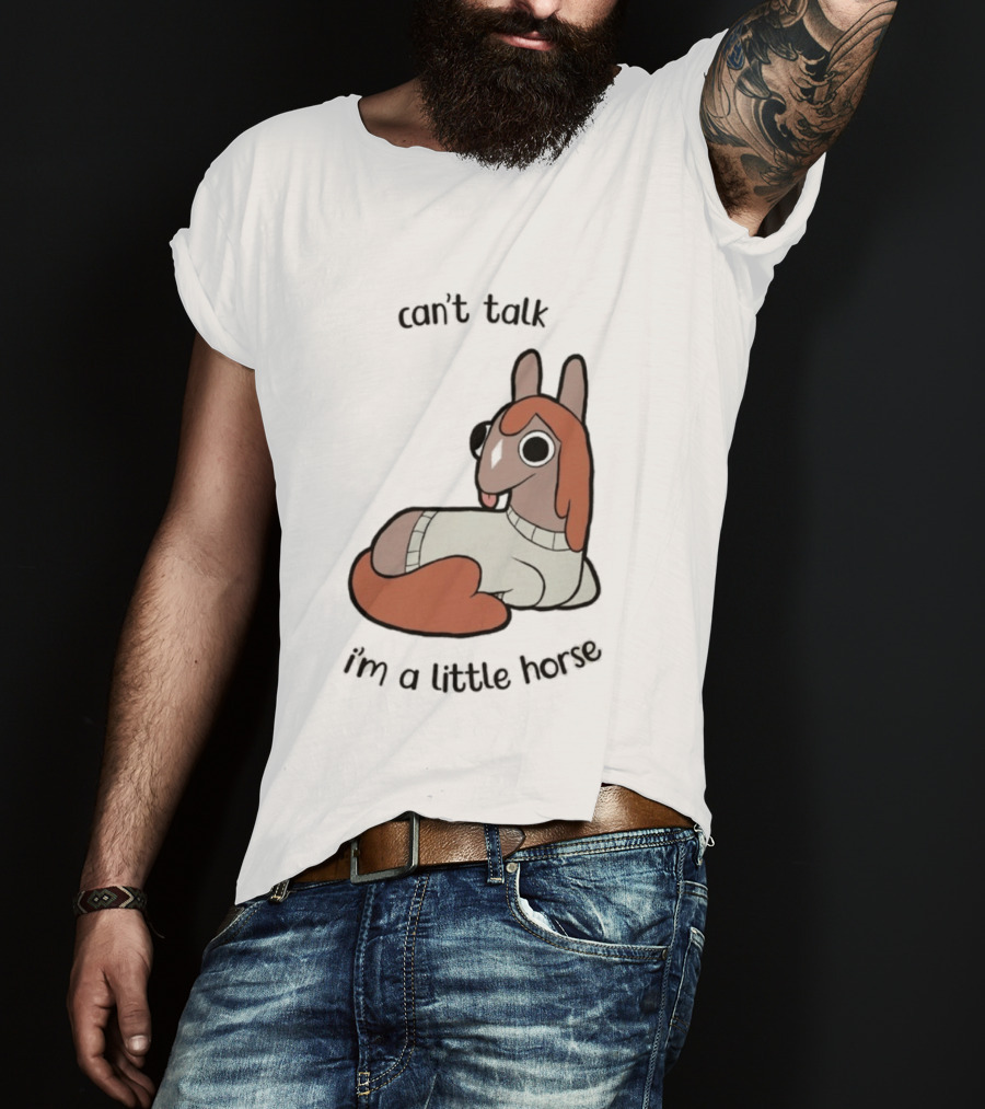 Lucah Can't Talk I'm A Little Horse Cute Cartoon T-Shirt