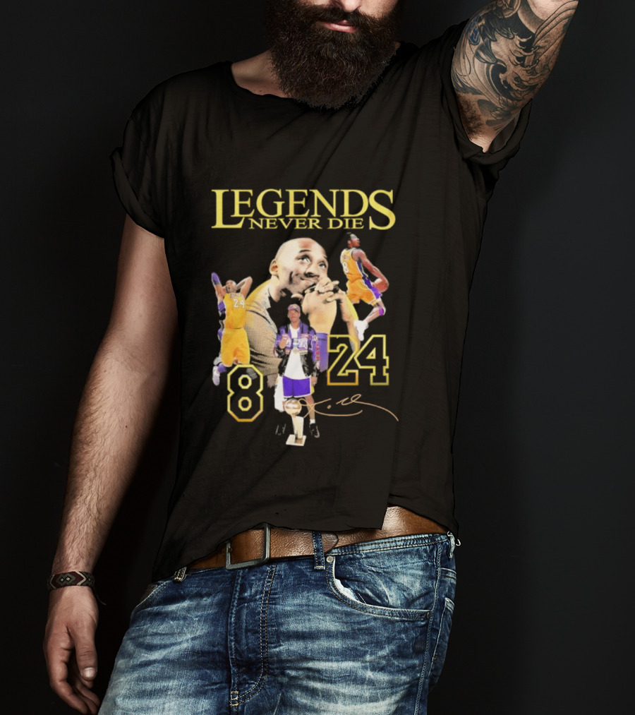 Legends Never Die Kobe Bryant 8 24 Los Angeles Basketball T-Shirt
