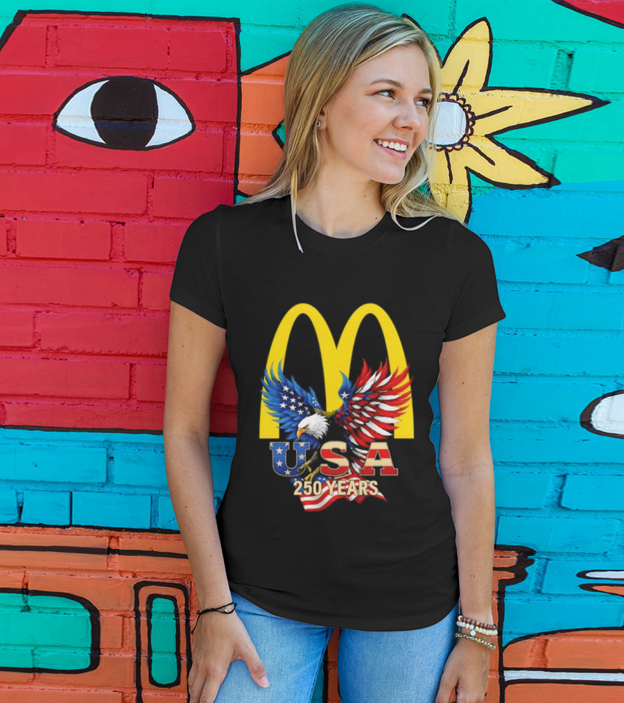 Eagle USA 250 Years McDonald's Flag Celebration T-Shirt