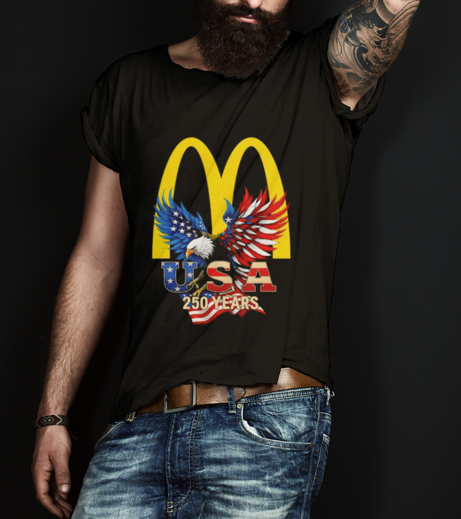 Eagle USA 250 Years McDonald's Flag Celebration T-Shirt