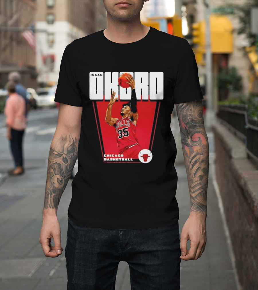 Chicago Basketball Okoro 35 Bulls Dunk T-Shirt