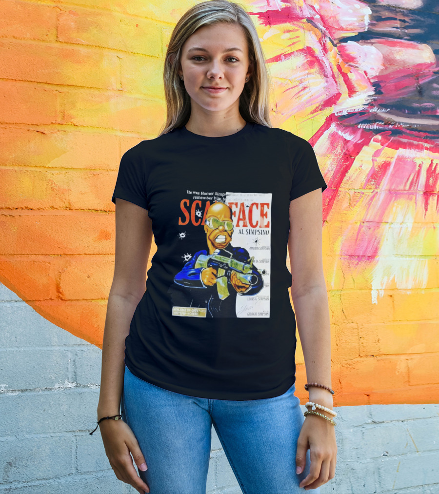 Scarface Al Simpsino Parody Available On DVD Reference T-Shirt