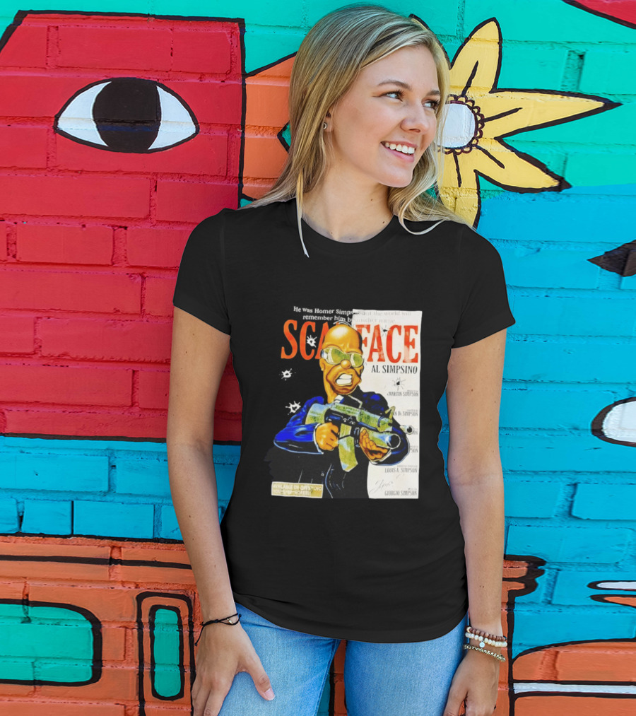 Scarface Al Simpsino Parody Available On DVD Reference T-Shirt