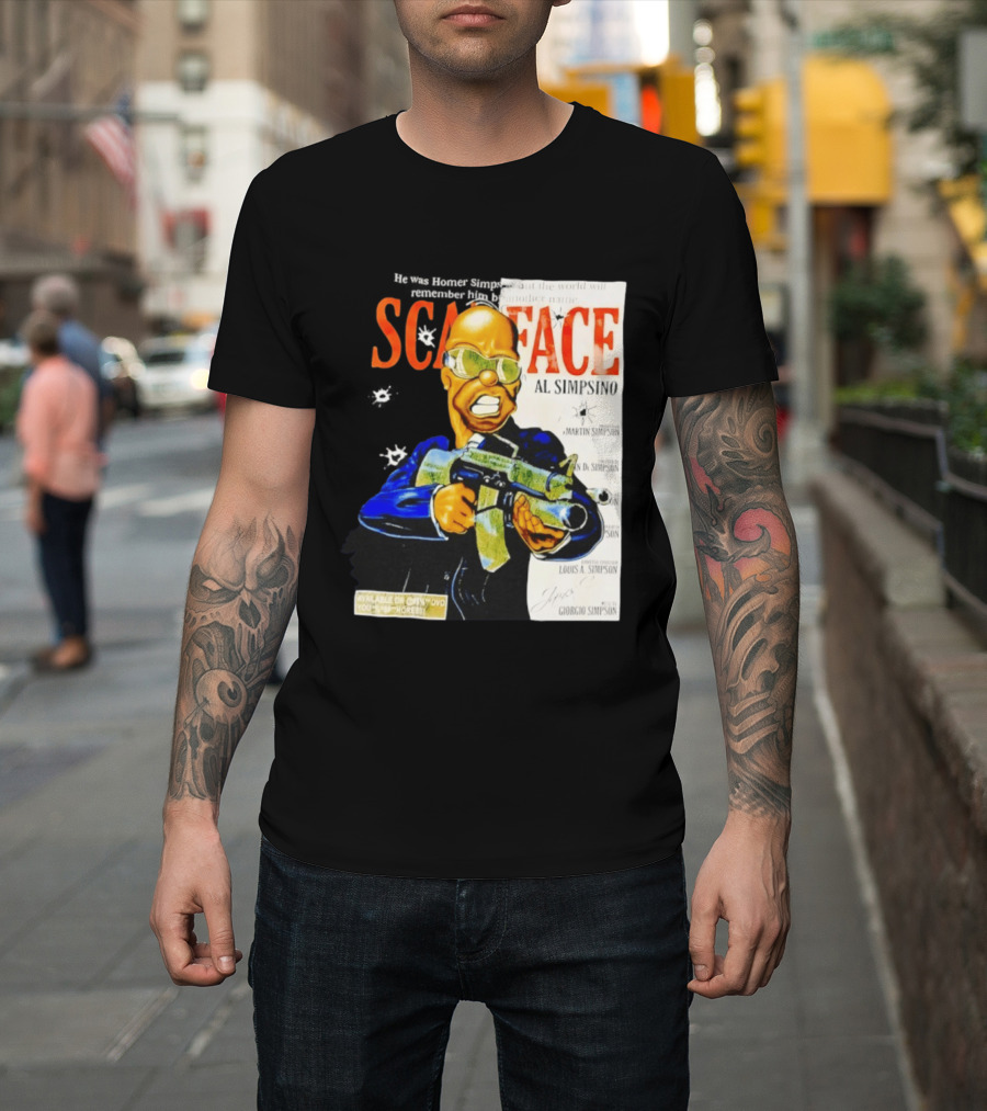Scarface Al Simpsino Parody Available On DVD Reference T-Shirt