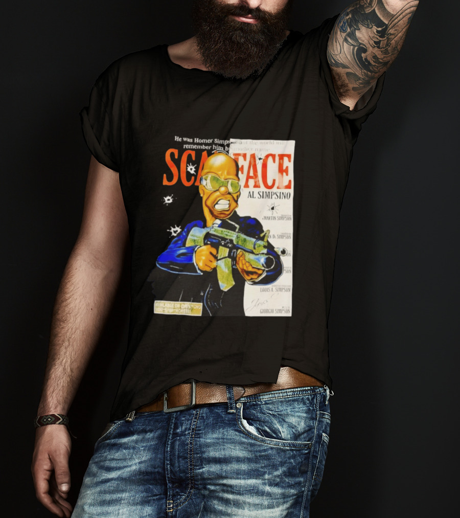 Scarface Al Simpsino Parody Available On DVD Reference T-Shirt