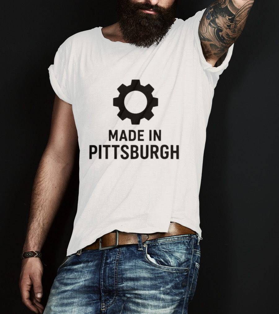 Made In Pittsburgh Gear Symbol ка T-Shirt