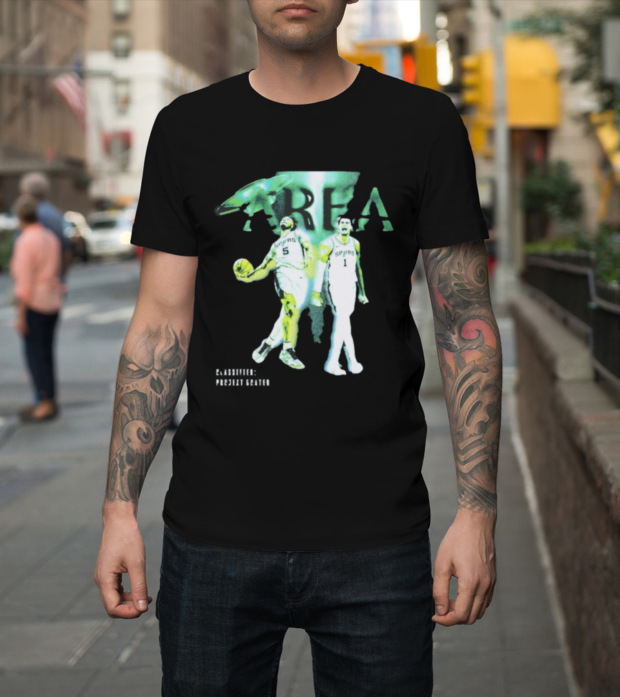 Stephon Castle Victor Wembanyama San Antonio Spurs Area 51 Basketball T-Shirt
