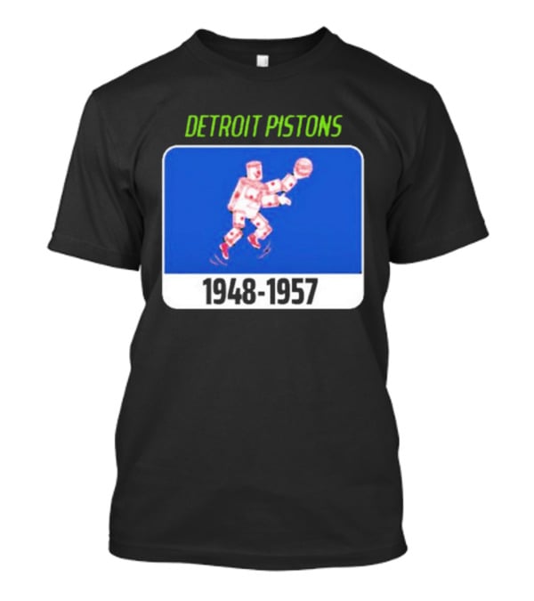 Detroit Pistons 1948 1957 Retro Basketball T-Shirt