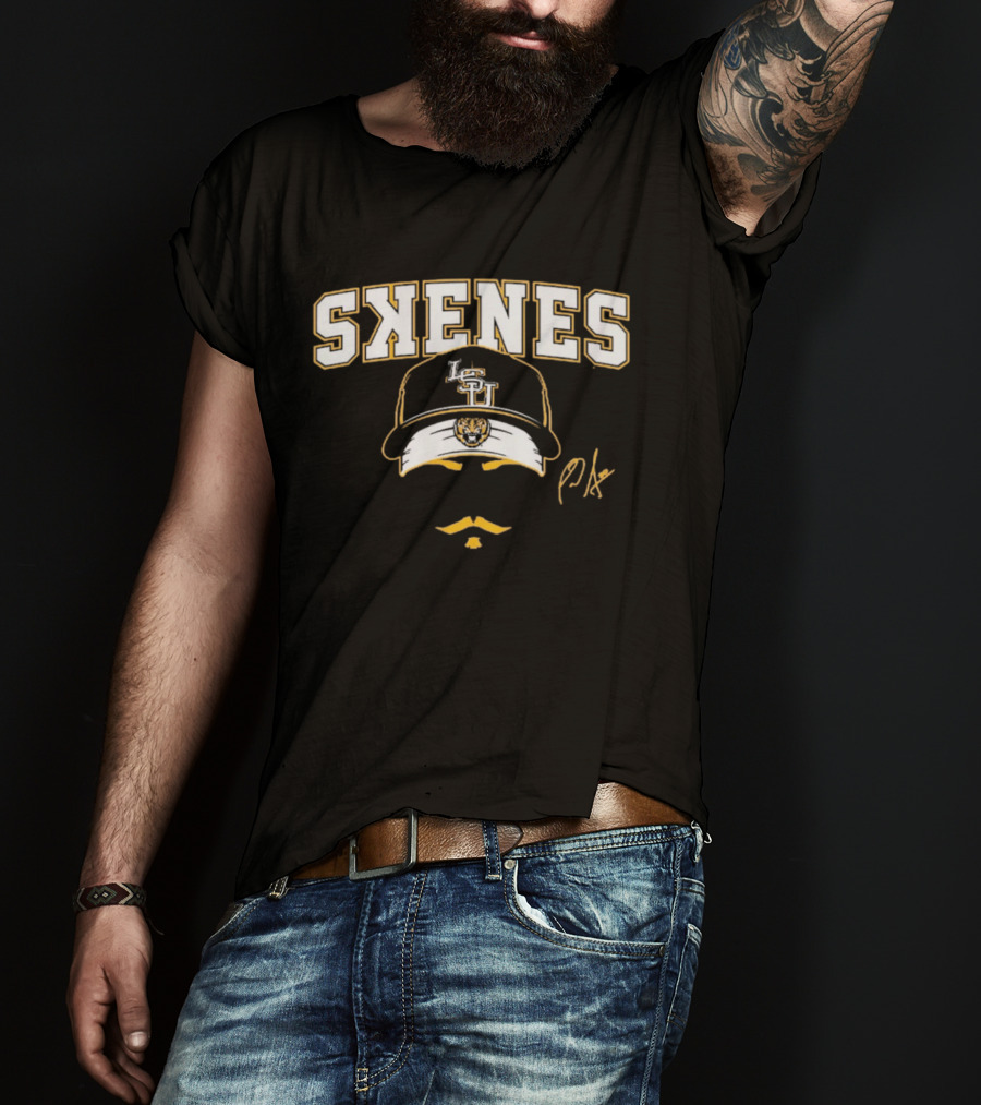 Skenes LSU Baseball Mustache Cap T-Shirt