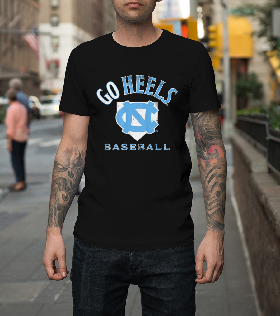 UNC Tar Heels Baseball Go Heels Home Plate T-Shirt