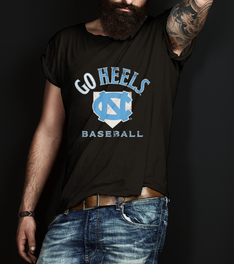 UNC Tar Heels Baseball Go Heels Home Plate T-Shirt