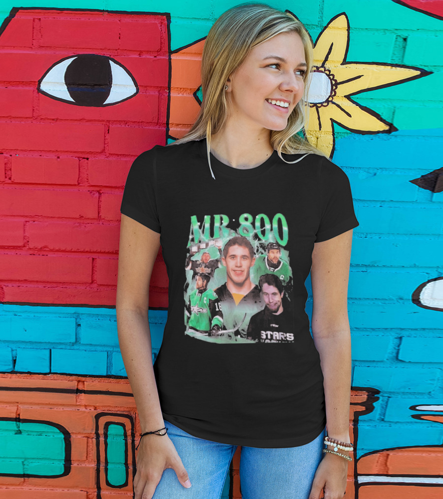 MR 800 Hockey Legends Dallas Stars Celebratory Milestone T-Shirt