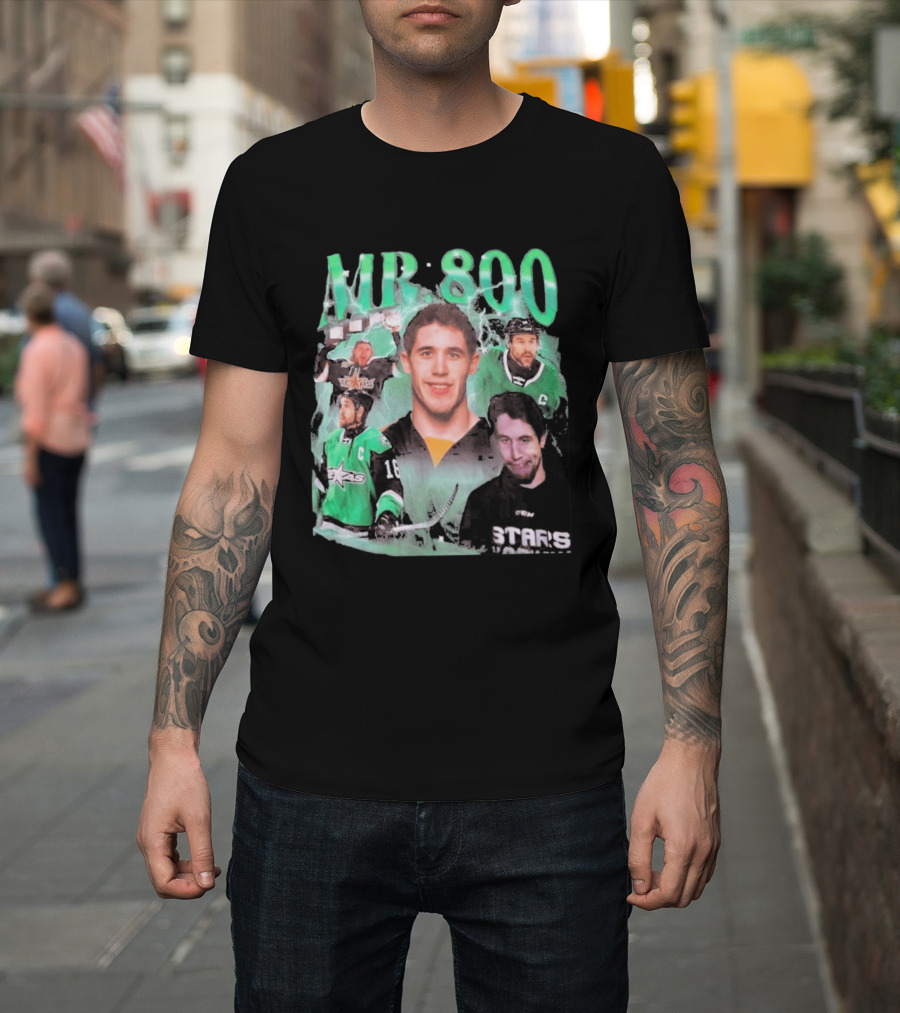 MR 800 Hockey Legends Dallas Stars Celebratory Milestone T-Shirt