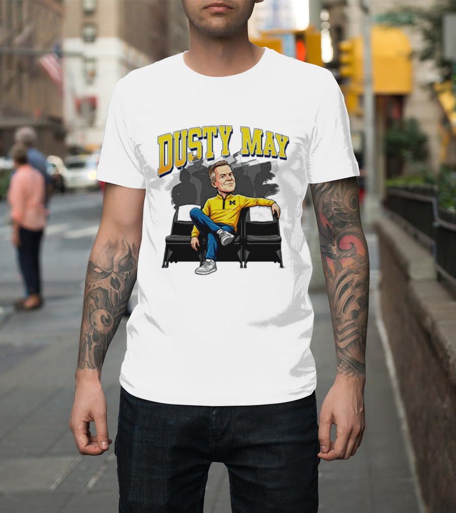 Dusty May Michigan Basketball Caricature T-Shirt