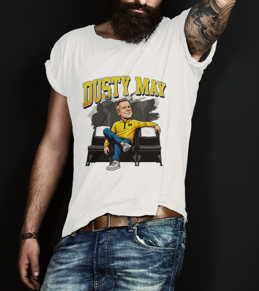 Dusty May Michigan Basketball Caricature T-Shirt