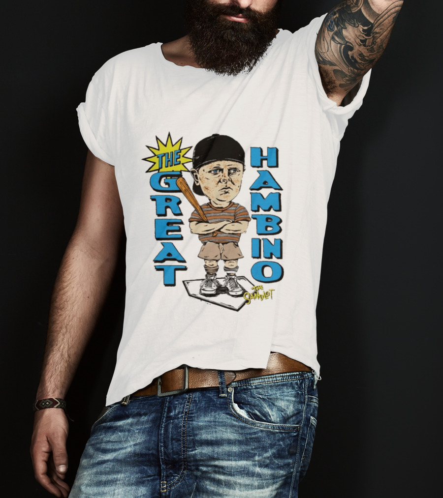 The Sandlot The Great Hambino Cartoon Character With Bat T-Shirt
