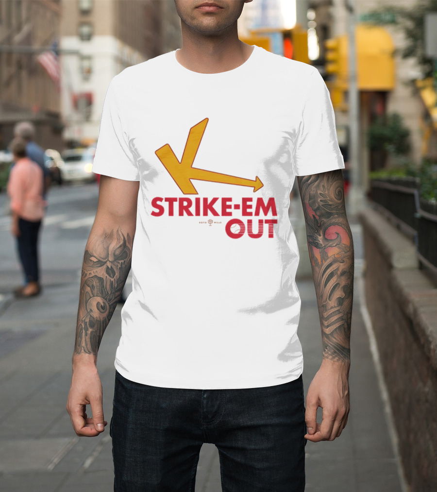 Strike Em Out Arrow CJ Beatt Baseball T-Shirt