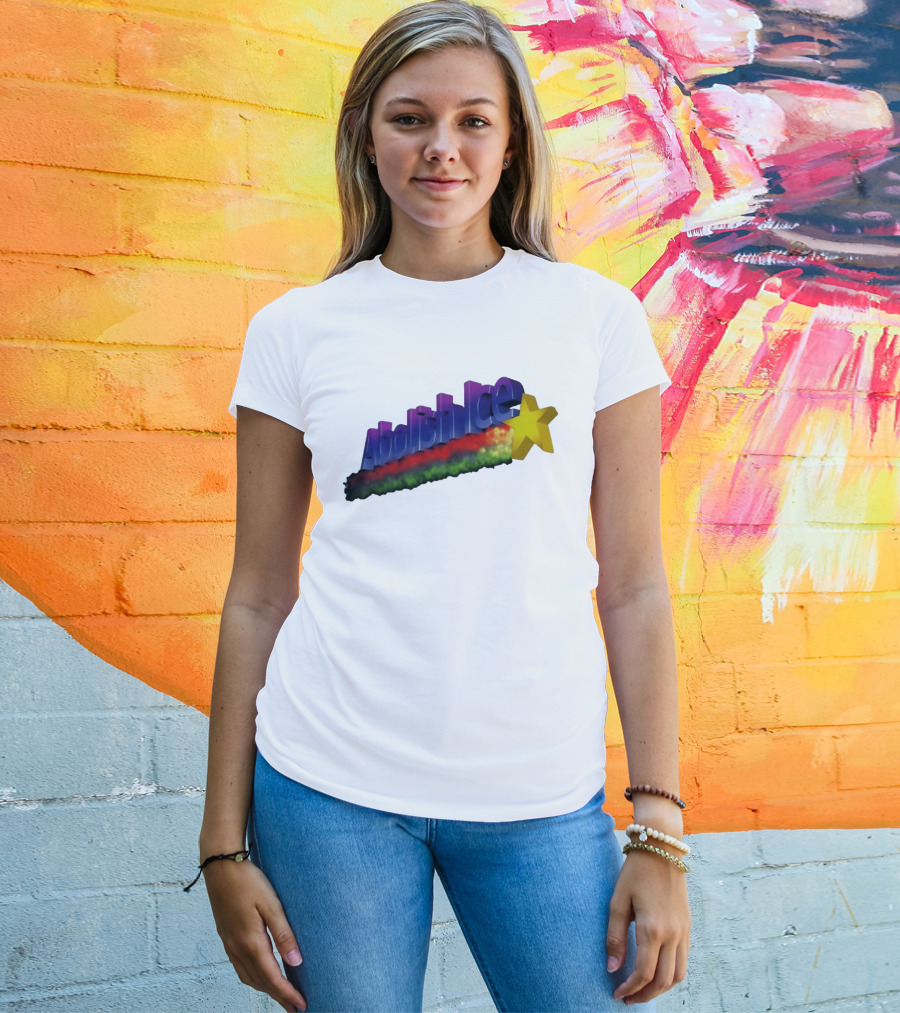 Abolish ICE Star Bold Text With Colorful Gradient And 3D Effect T-Shirt