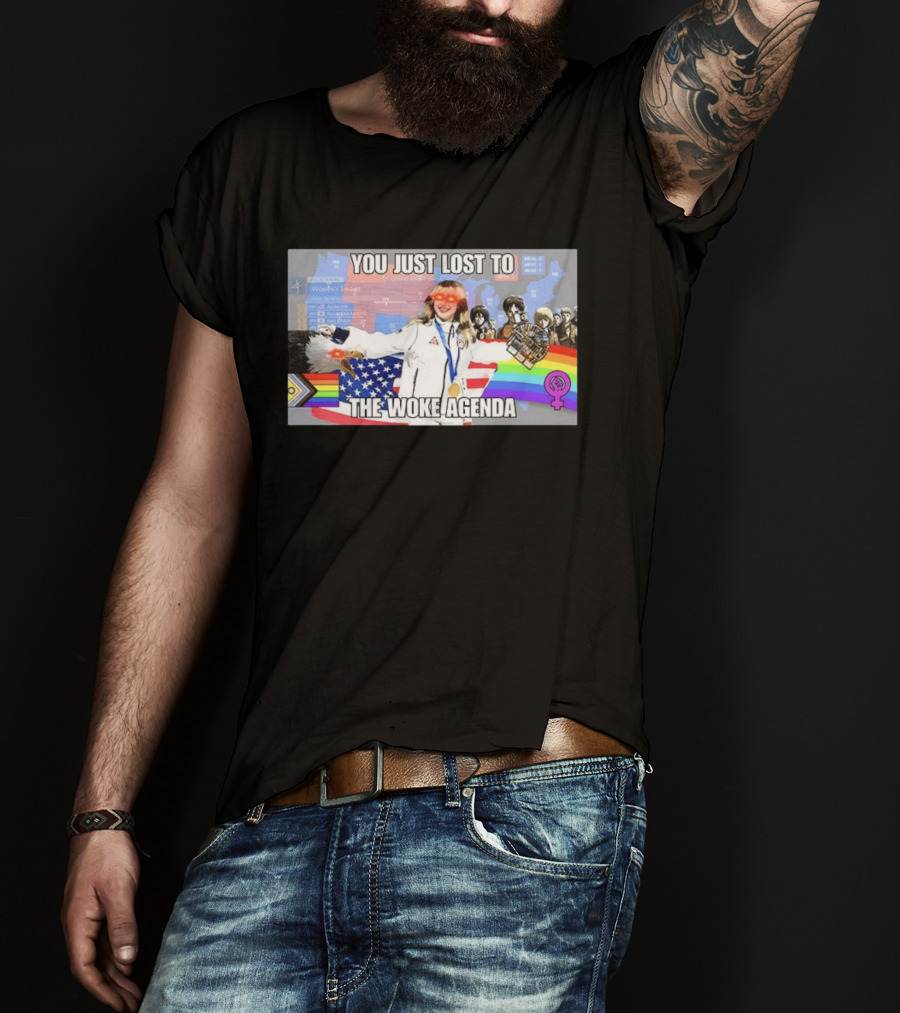You Just Lost To The Woke Agenda Alysa Liu Rainbow Flag Anime Character Feminist T-Shirt