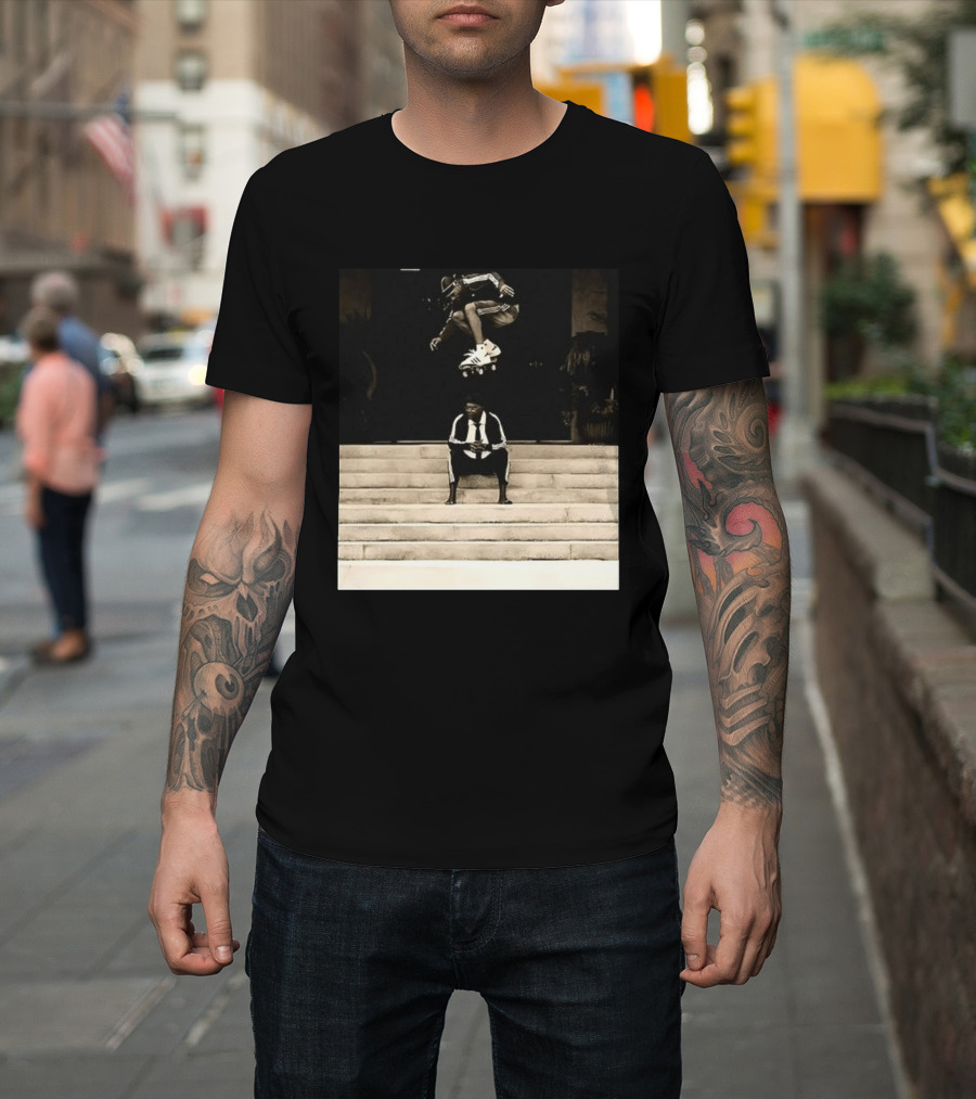 Bad MFs Tyshawn And Samuel L In Adidas Skateboard Jump Scene T-Shirt