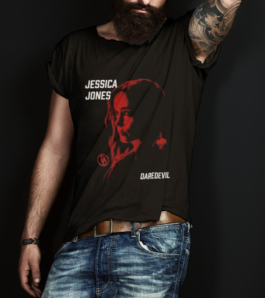 Jessica Jones Daredevil Season 2 Matt Murdock Red Shadow Face T-Shirt