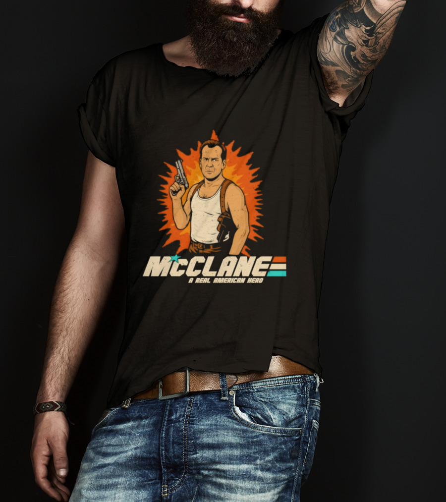 John McClane Die Hard A Real American Hero Explosive T-Shirt