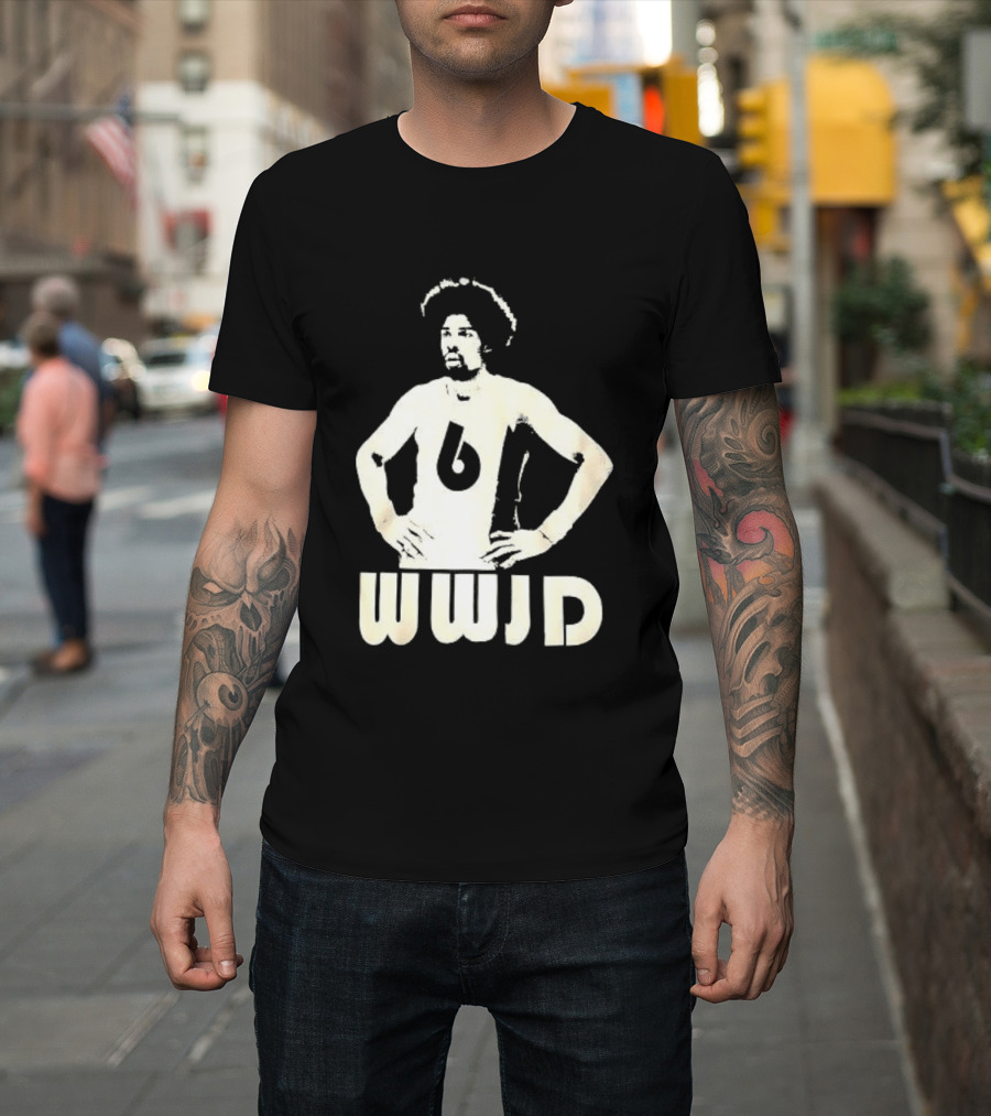 Julius Erving Number 6 WWJD What Would Julius Do T-Shirt