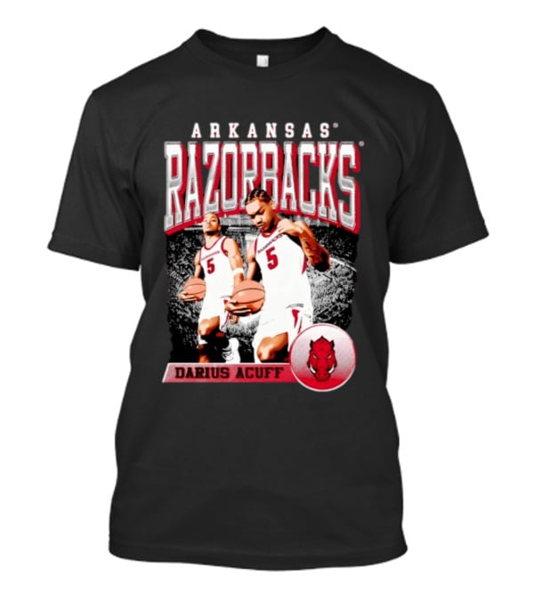 Arkansas Razorbacks Basketball Darius Acuff 5 T-Shirt
