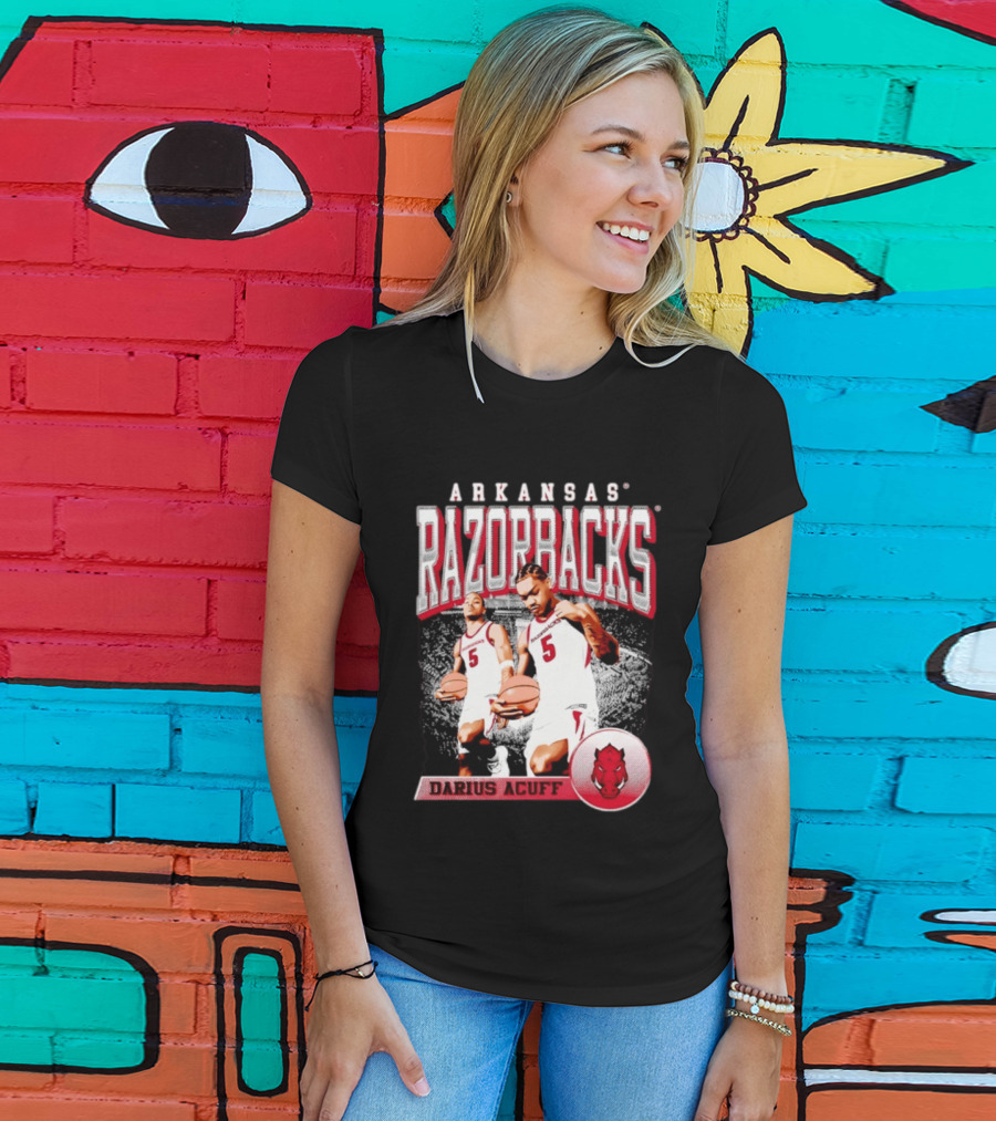 Arkansas Razorbacks Basketball Darius Acuff 5 T-Shirt