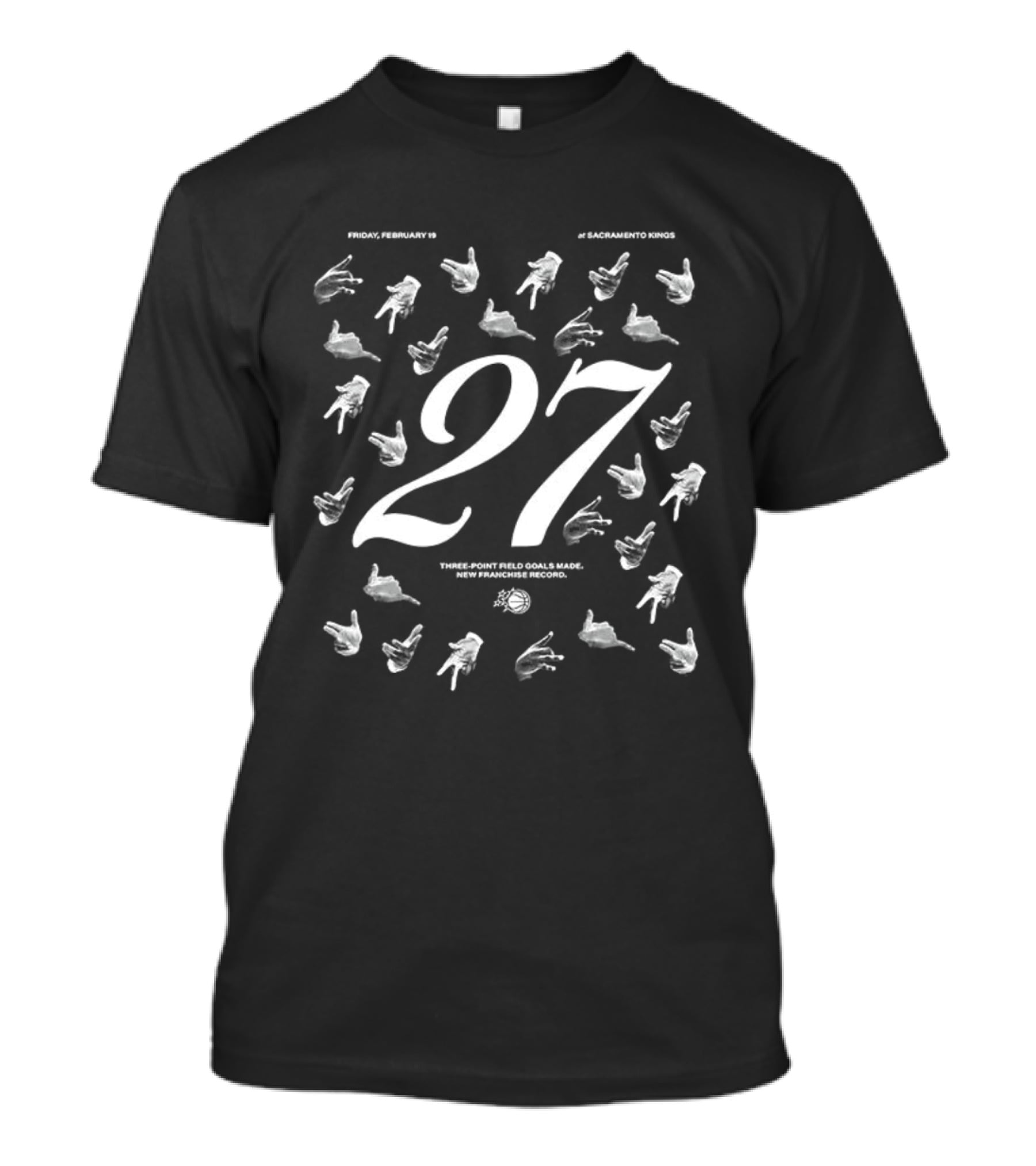 Orlando Magic Historic 27 Three Point Field Goals Made Celebration T-Shirt