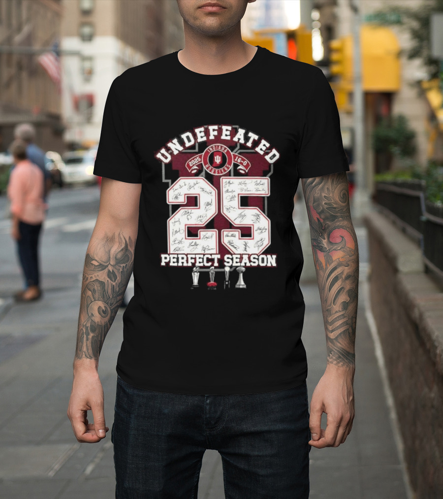 Indiana Hoosiers Undefeated 2025 Perfect Season 16 0 T-Shirt