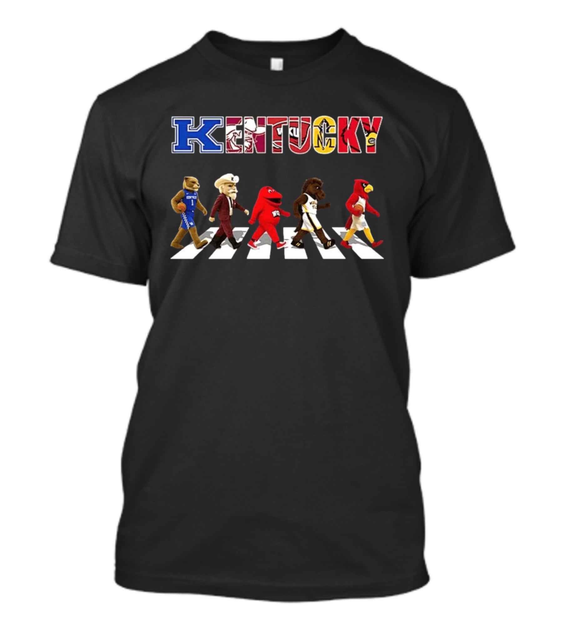 KENTUCKY Basketball Big Red Wildcat Cardinal Mascots Abbey Road T-Shirt