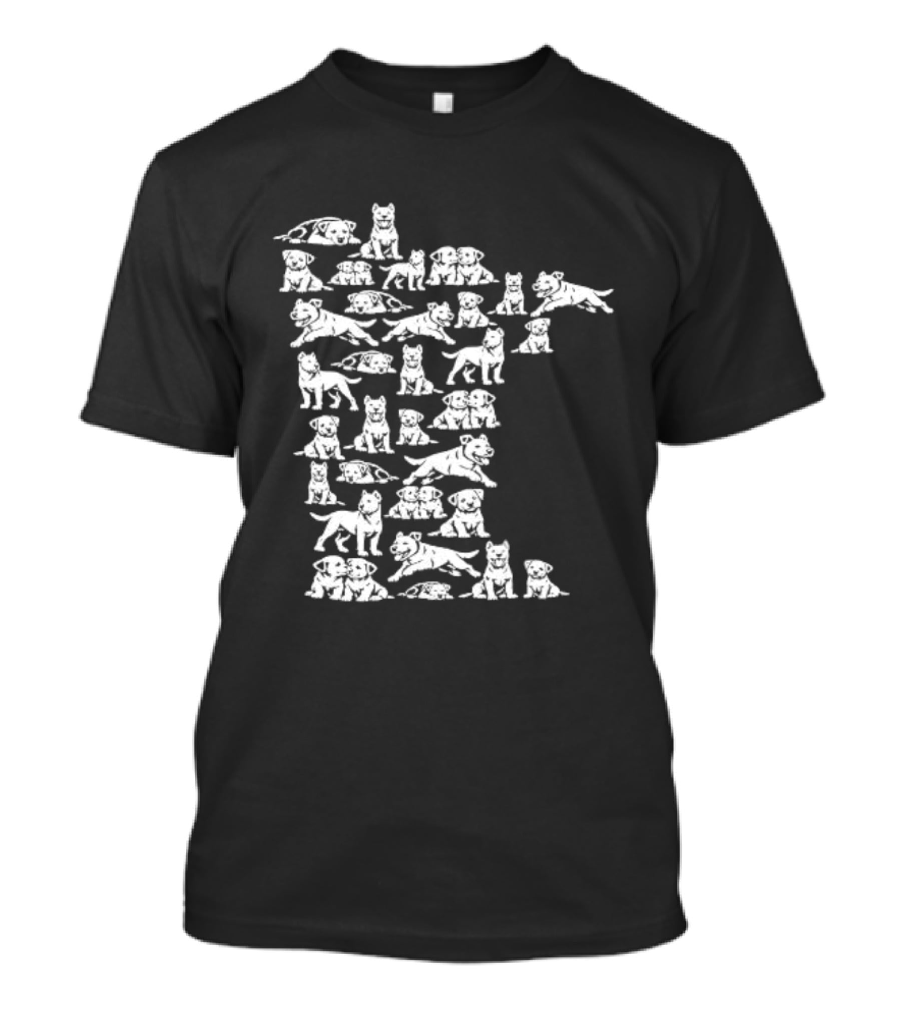 Pit Bull Terrier Silhouettes Minnesota Map T-Shirt