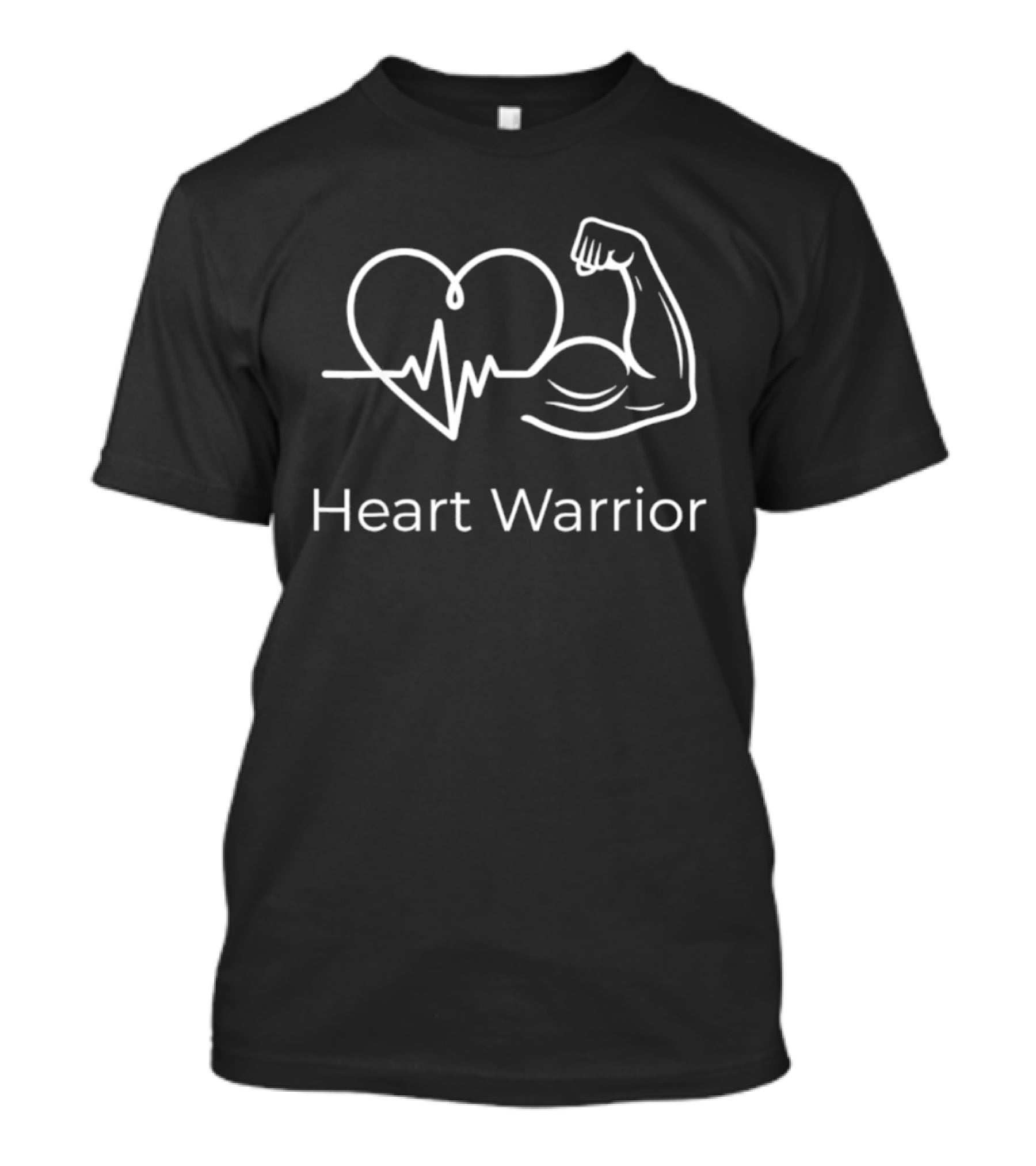 Heart Warrior Heartbeat Strong Arm American Heart Disease Awareness T-Shirt