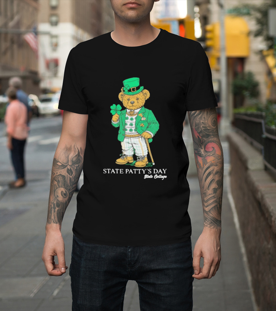 State Patty's Day State College Irish Bear Holiday T-Shirt