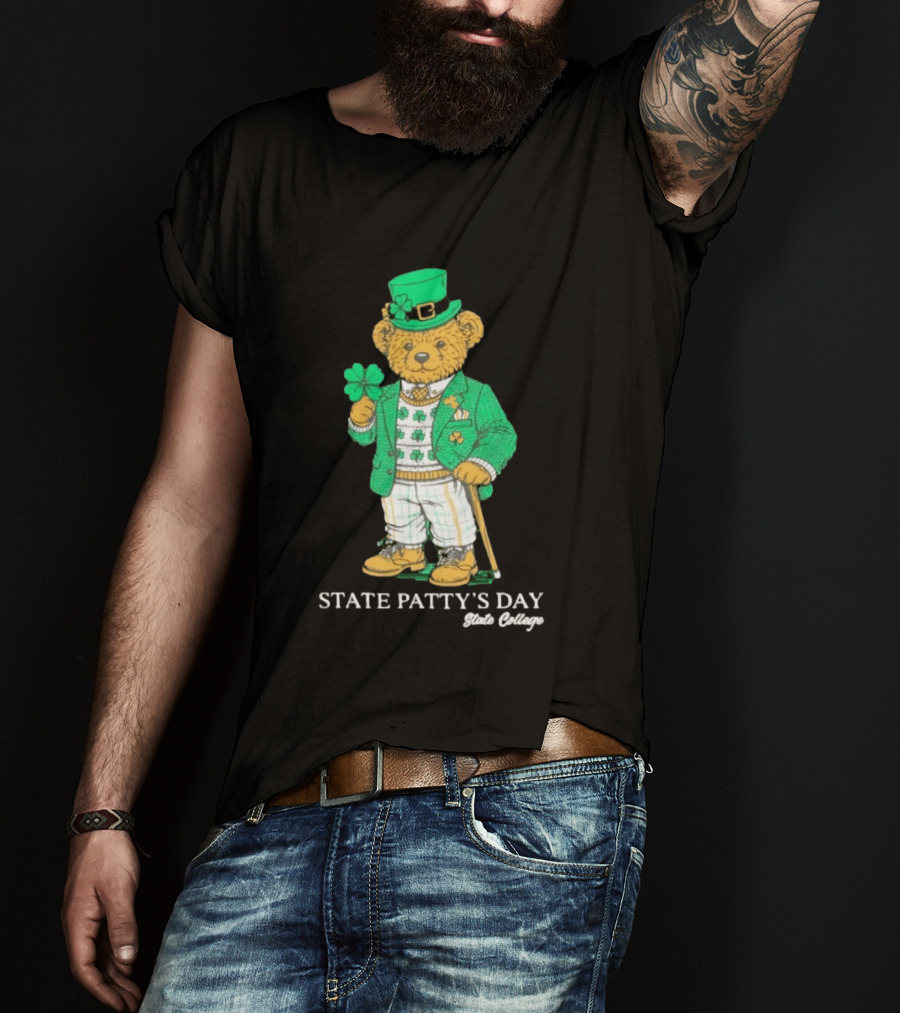 State Patty's Day State College Irish Bear Holiday T-Shirt
