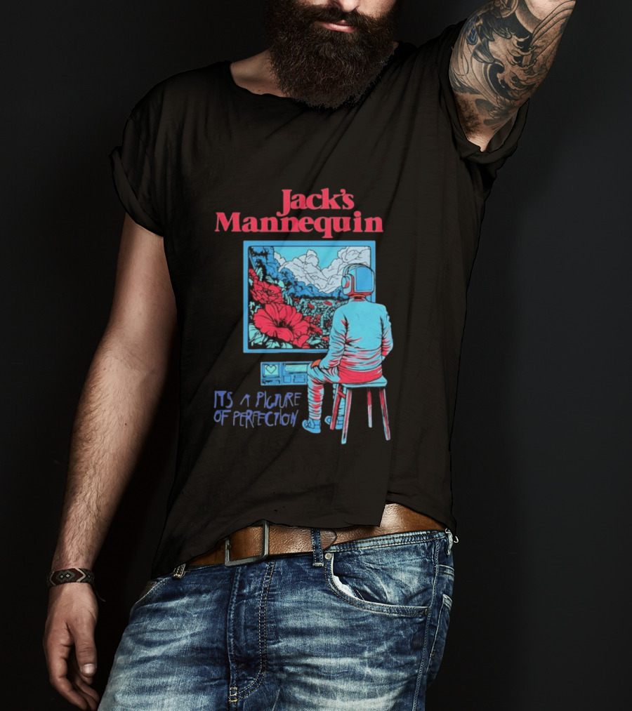 Jack's Mannequin It's A Picture Of Perfection Vibrant Robot Art Scene T-Shirt